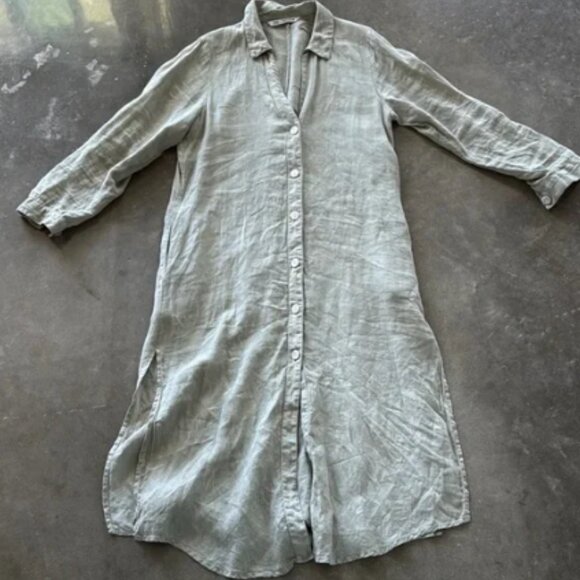 Zara Linen Shirt Dress - Picture 1 of 3